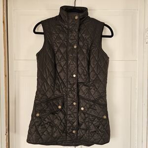 Barbour Quilted Black Vest